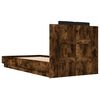 vidaXL Cadre de lit sans matelas ch&ecirc;ne fum&eacute; 90x190 cm