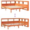 vidaXL Lit biblioth&egrave;que sans matelas cire marron 140x200 cm pin massif