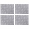 vidaXL Nez de marche 4 pc 40 x 30 cm Argent&eacute; Aluminium Rectangulaire