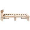 vidaXL Cadre de lit avec t&ecirc;te de lit Naturel 135 x 190 cm Pin massif