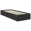 vidaXL Lit de Rangement avec tiroir Noir 75 x 190 cm Bois d'ing&eacute;nierie
