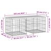 vidaXL Banc de jardin design gabion 103x44x42 cm bois de pin impr&eacute;gn&eacute;
