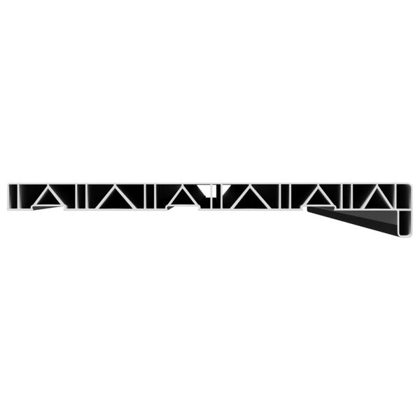 vidaXL Appui de fen&ecirc;tre Noir avec grain de bois 160 x 30 x 4,5 cm PVC