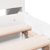 vidaXL Lit bibliothèque sans matelas blanc 140x190 cm bois pin massif