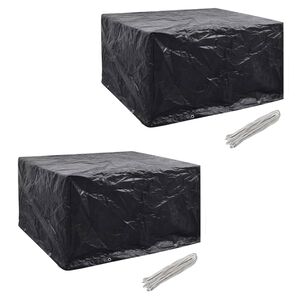 vidaXL Housses de salon de jardin 2 pcs Rotin 8 &oelig;illets 172x113 cm