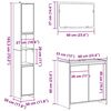 vidaXL Ensemble de meubles salle de bain 3 pcs bois d'ing&eacute;nierie