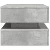 vidaXL Table basse avec lumi&egrave;res LED gris b&eacute;ton 90x50x40 cm