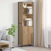 vidaXL Armoires Hautes 2 pcs Ch&ecirc;ne artisan 60 x 36 x 200 cm