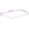 vidaXL Dessus de table 60x40x2,5 cm bord vivant bois massif manguier