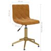 vidaXL Chaises pivotantes &agrave; manger lot de 2 marron velours