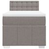 vidaXL Sommier &agrave; lattes de lit avec matelas Taupe 80x200 cm Tissu