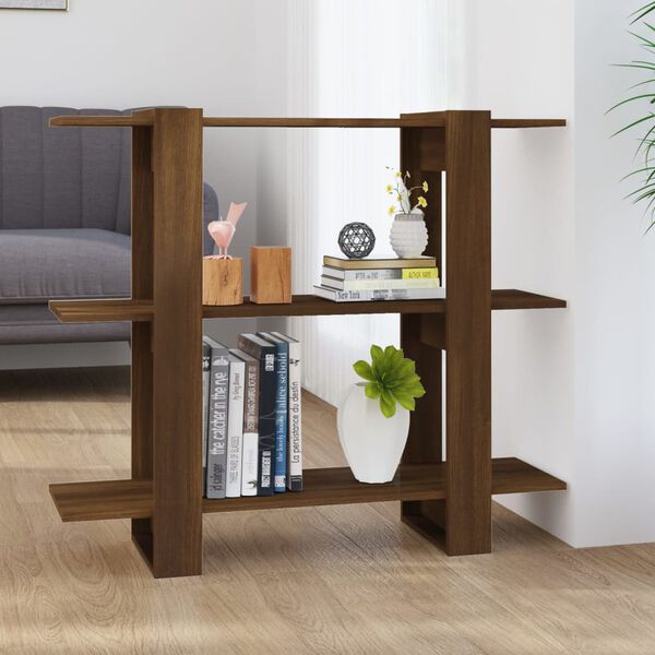 vidaXL Biblioth&egrave;que/S&eacute;parateur de pi&egrave;ce Ch&ecirc;ne marron 100x30x87 cm