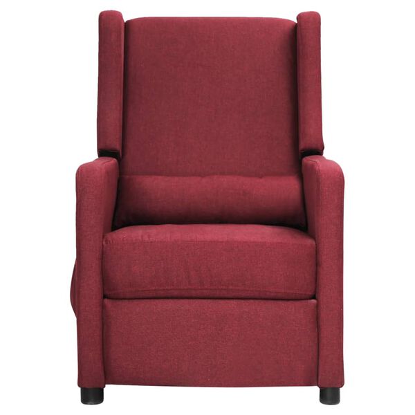 vidaXL Fauteuil inclinable Rouge bordeaux Tissu