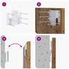 vidaXL T&ecirc;te de lit avec armoire 3 pcs Bois Ancien Bois d'ing&eacute;nierie