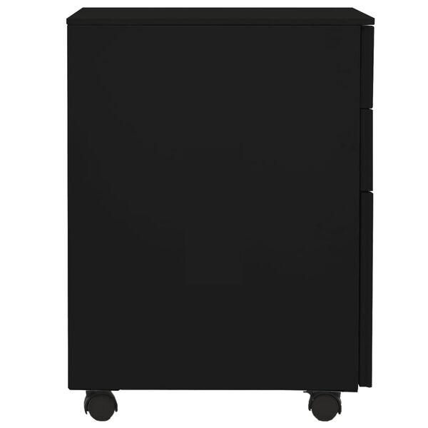 vidaXL Classeur mobile Noir 39x45x60 cm Acier