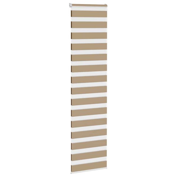 vidaXL Store z&egrave;bre marron sable largeur du tissu 60,9 cm polyester