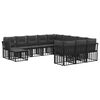 vidaXL Ensemble de canap&eacute;s d'ext&eacute;rieur 12 pc Noir et Gris fonc&eacute;