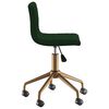 vidaXL Chaises pivotantes &agrave; manger lot de 2 vert fonc&eacute; velours
