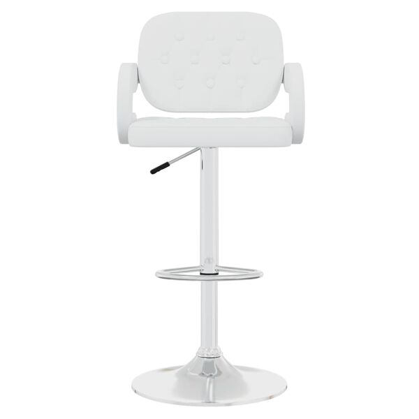 vidaXL Tabouret de bar Blanc Similicuir