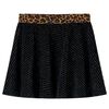 Jupe pour enfants avec ceinture l&eacute;opard noir 104