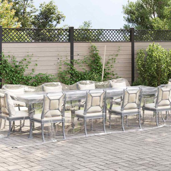 vidaXL B&acirc;che transparente avec &oelig;illets 3x6 m PVC