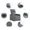vidaXL Fauteuil inclinable Gris Similicuir