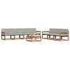 vidaXL Ensemble de canap&eacute;s d'ext&eacute;rieur 8 pcs Gris Naturel et Clair