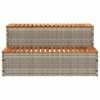 VidaXL Marche bain &agrave; remous gris clair 100x50x50,5 cm acacia massif