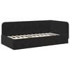 vidaXL Cadre de lit d'angle Noir 90 x 200 cm Velours