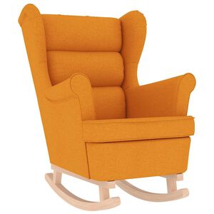 vidaXL Chaise &agrave; bascule jaune fonc&eacute; 74x90x102 cm tissu