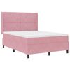 vidaXL Lit &agrave; Ressorts avec Matelas LED Rose 160 x 200 cm Velours