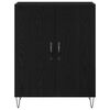 vidaXL Buffet Ch&ecirc;ne noir 69,5 x 34 x 90 cm Bois d'ing&eacute;nierie