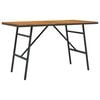 vidaXL Table de salle &agrave; manger / Table de repas Marron