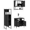 vidaXL Ensemble de meubles salle de bain 3 pcs noir bois d'ing&eacute;nierie