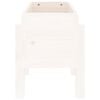 vidaXL Jardinière blanc 62x30x38 cm bois massif de pin