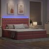 vidaXL Lit avec rangement et LED avec LED Rose 200 x 200 cm Velours