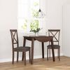 vidaXL Chaises &agrave; manger 2 pcs blanc bois massif caoutchouc