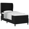 vidaXL Lit &agrave; ressorts avec matelas Noir 80 x 200 cm tissu