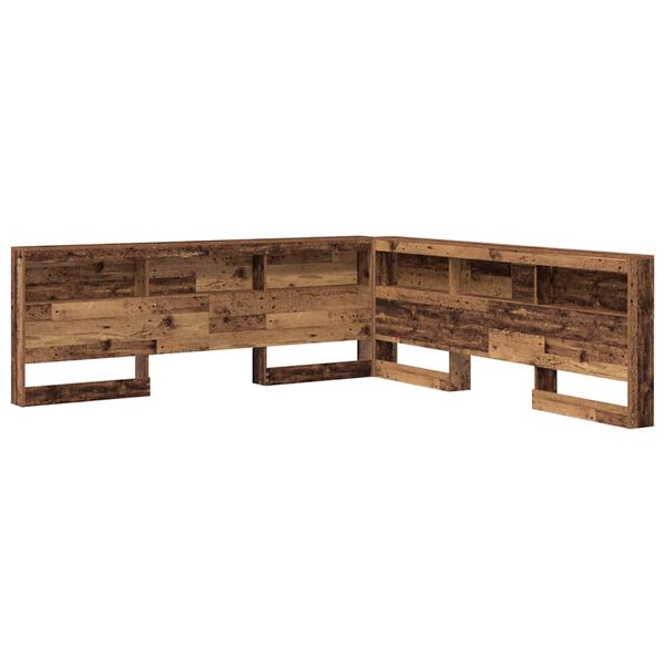 vidaXL T&ecirc;te de lit de rangement Bois Ancien 200 cm Bois d'ing&eacute;nierie