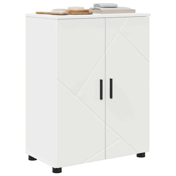 vidaXL Cabinet de salle de bain avec stockage Blanc 60 x 35 x 80 cm