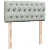 vidaXL Cadre de lit ottoman et matelas gris clair 90x190 cm velours