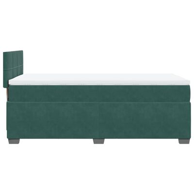 vidaXL Sommier à lattes de lit et matelas Vert foncé 80x200 cm Velours