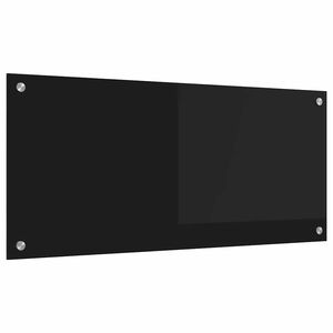 vidaXL Protection de cuisine Noir 90 x 40 cm verre tremp&eacute;