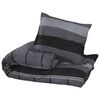 vidaXL Ensemble de housse de couette gris fonc&eacute; 140x200 cm Coton