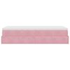 vidaXL Cadre de lit ottoman avec matelas rose 80x200 cm velours
