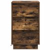 vidaXL Cabinet de chevet avec tiroir Ch&ecirc;ne fum&eacute; 39 x 34,5 x 65 cm
