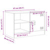 vidaXL Meubles TV 2 pcs anthracite 67x39x44 cm acier