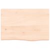 vidaXL Comptoir de salle de bain 60x40x(2-4) cm bois massif non trait&eacute;
