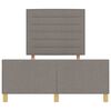 vidaXL Cadre de lit avec t&ecirc;te de lit Taupe 140 x 200 cm tissu