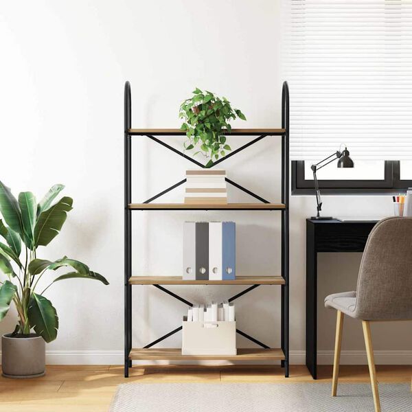 vidaXL &Eacute;tag&egrave;re Ch&ecirc;ne artisanal 80 x 30 x 146 cm Bois d'ing&eacute;nierie
